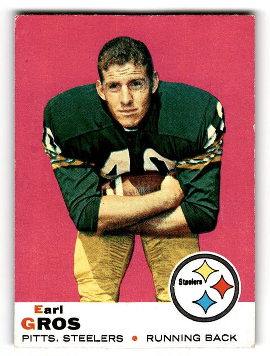 1969 Topps #86 Earl Gros Pittsburgh Steelers EX