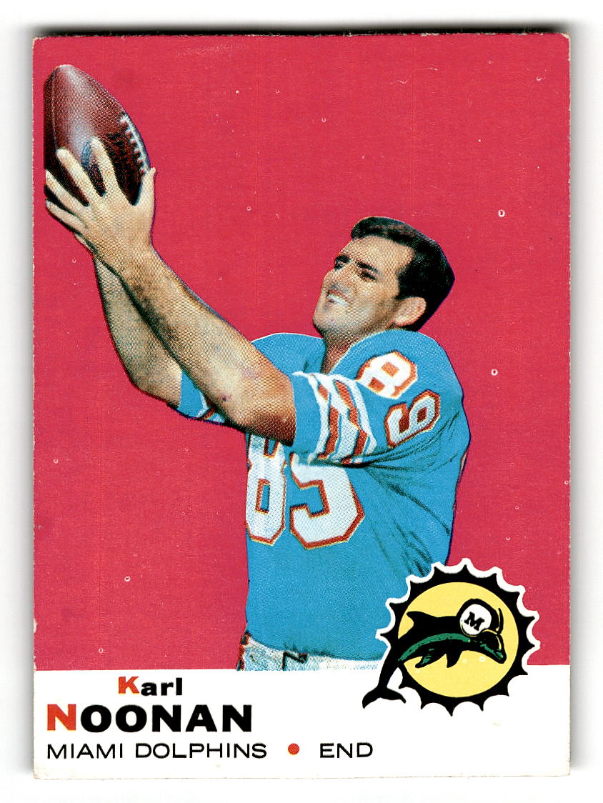 1969 Topps #90 Karl Noonan RC Miami Dolphins EX