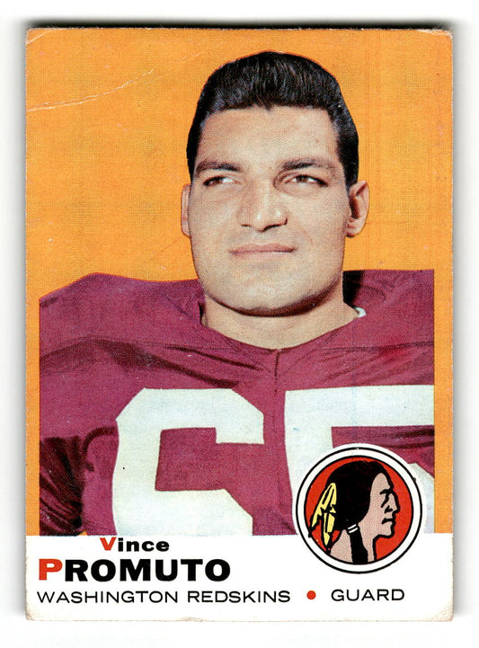 1969 Topps #92 Vince Promuto Washington Redskins G