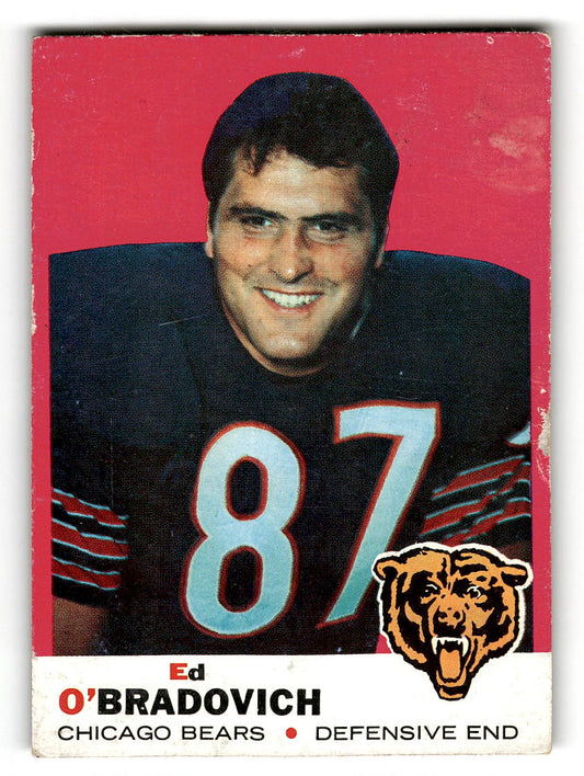 1969 Topps #95 Ed O'Bradovich RC Chicago Bears G