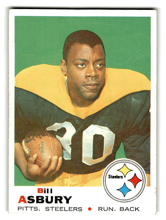 1969 Topps #246 Bill Asbury Pittsburgh Steelers VG