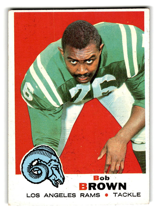 1969 Topps #245 Bob Brown Los Angeles Rams VG