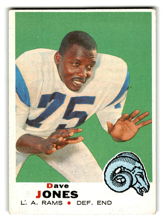 1969 Topps #238 Dave Jones Los Angeles Rams VG
