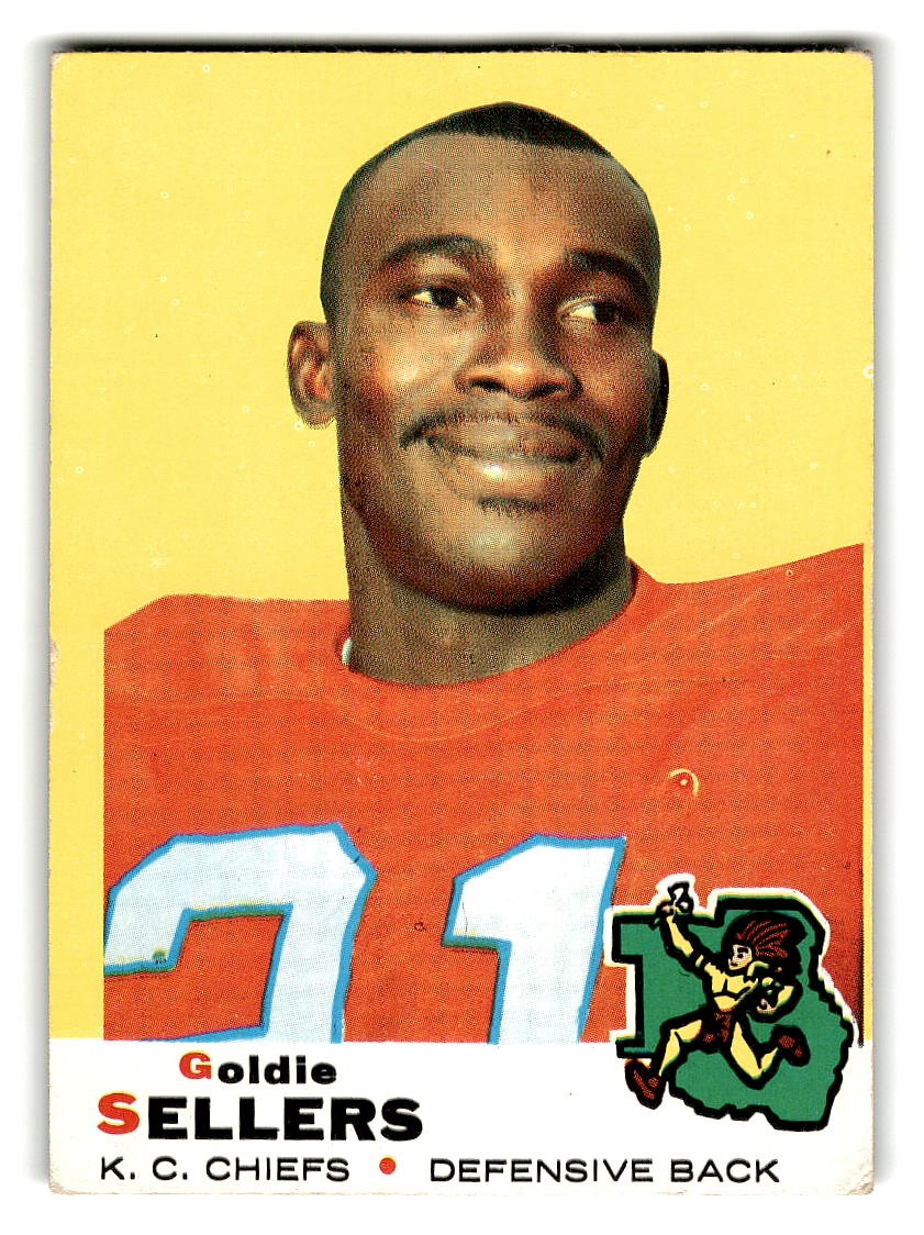 1969 Topps #119 Goldie Sellers RC Kansas City Chiefs EX