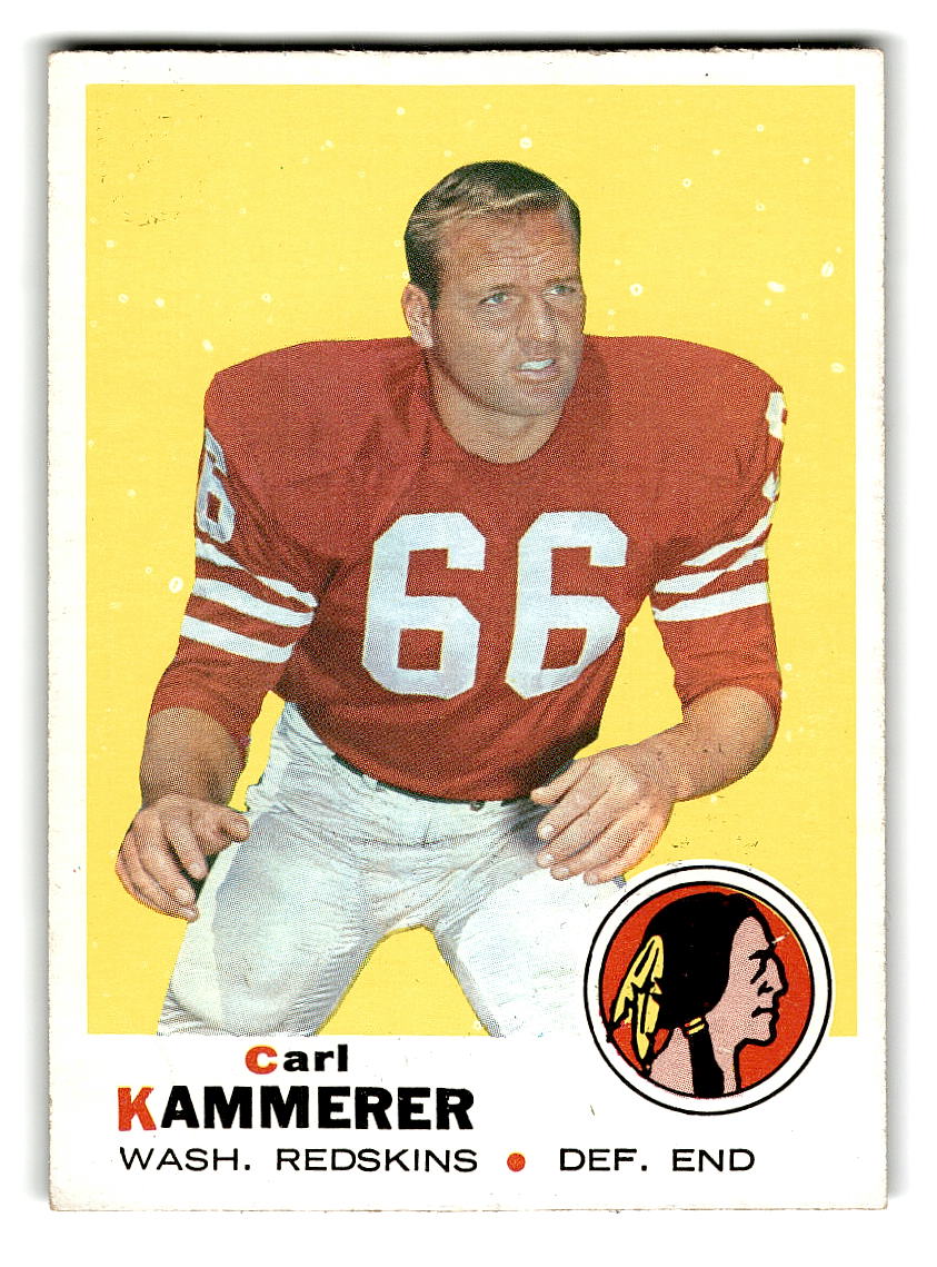 1969 Topps #158 Carl Kammerer Washington Redskins EX