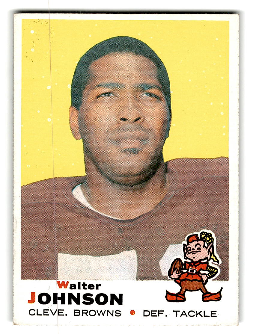 1969 Topps #165 Walter Johnson RC Cleveland Browns EX