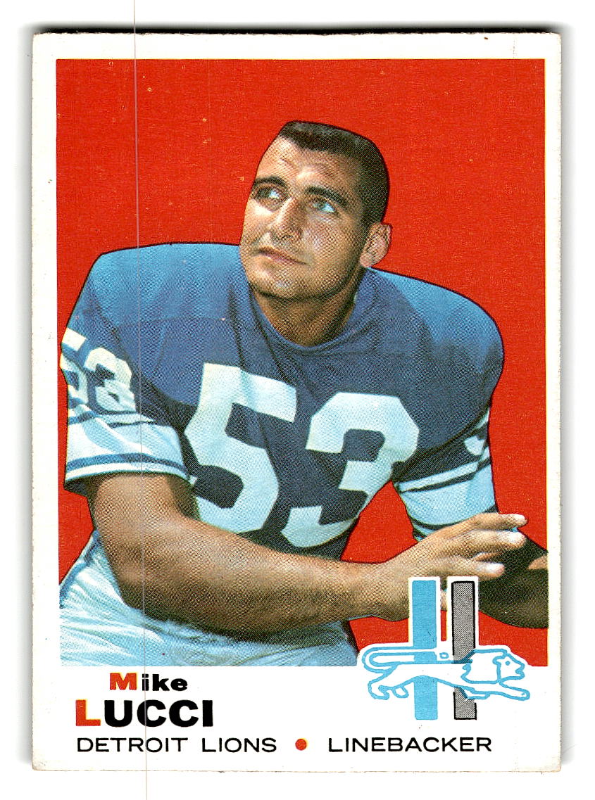 1969 Topps #167 Mike Lucci Detroit Lions EX