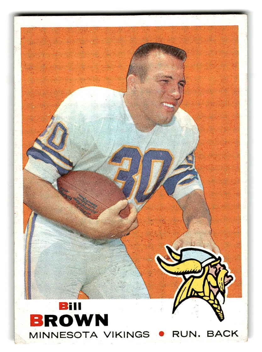 1969 Topps #170 Bill Brown Minnesota Vikings EX
