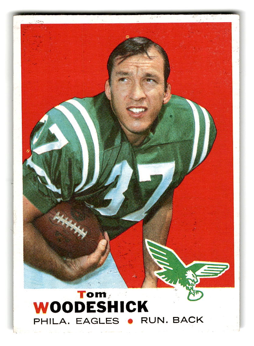 1969 Topps #198 Tom Woodeshick RC Philadelphia Eagles EX