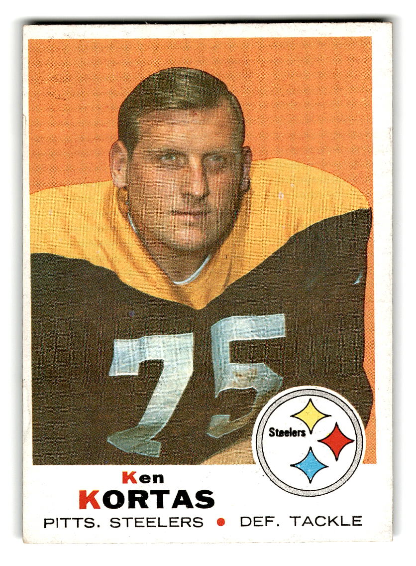 1969 Topps #199 Ken Kortas RC Pittsburgh Steelers EX