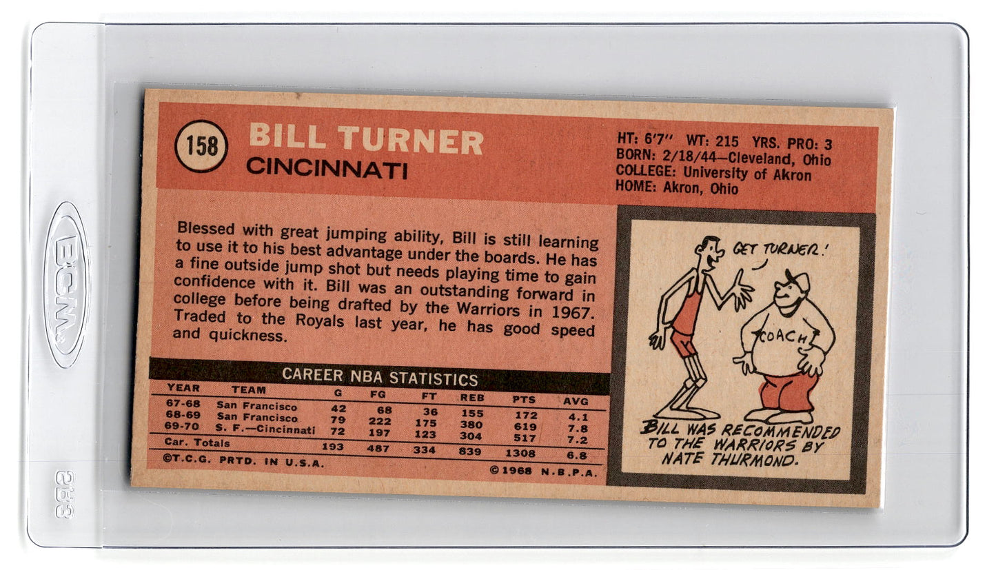 1970-71 Topps #158 Bill Turner - Cincinnati Royals exmt