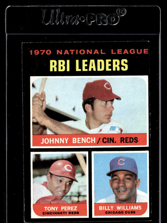 1971 Topps #64 NL RBI Leaders Bench/Perez/Will EX