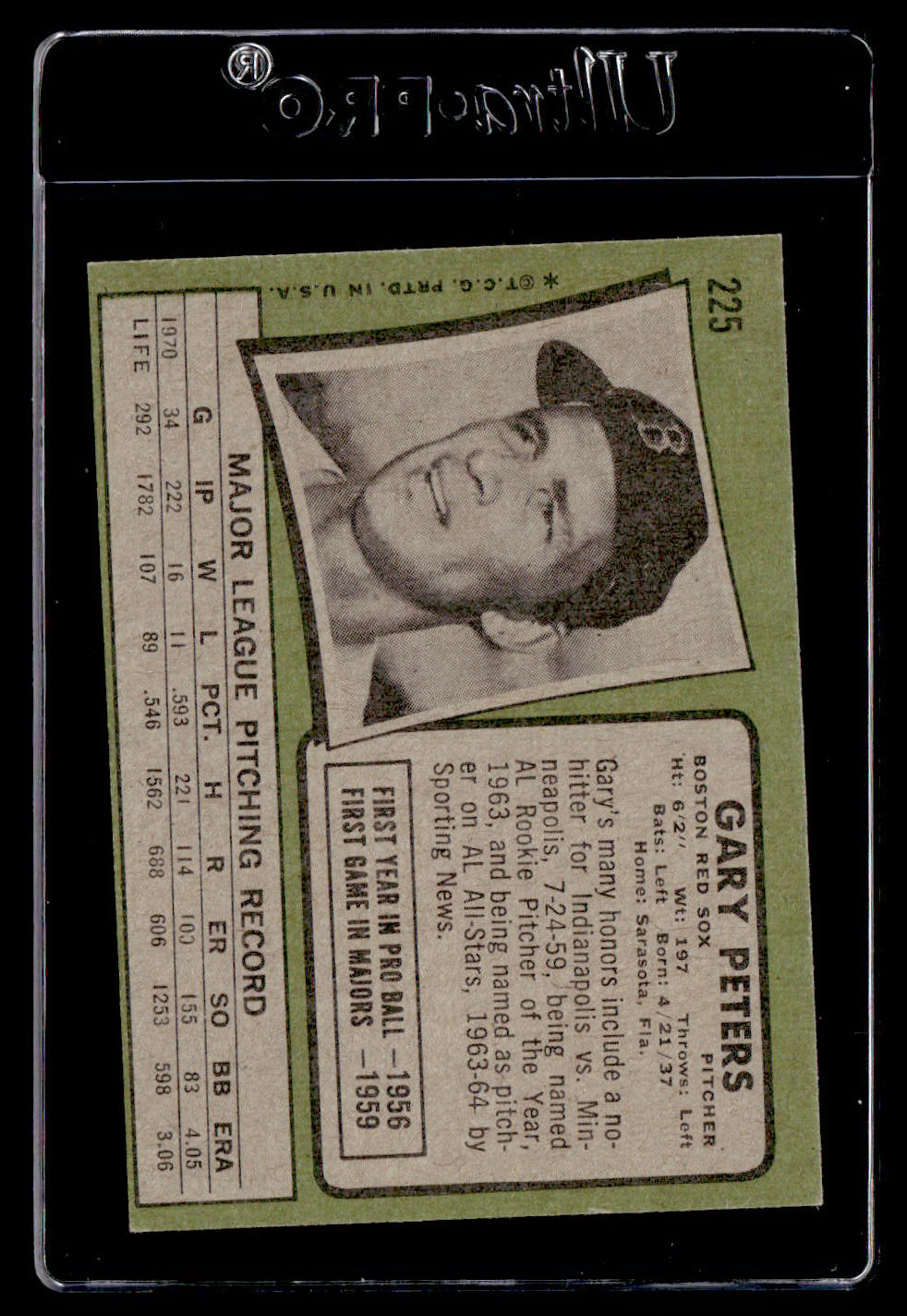 1971 Topps #225 Gary Peters EX