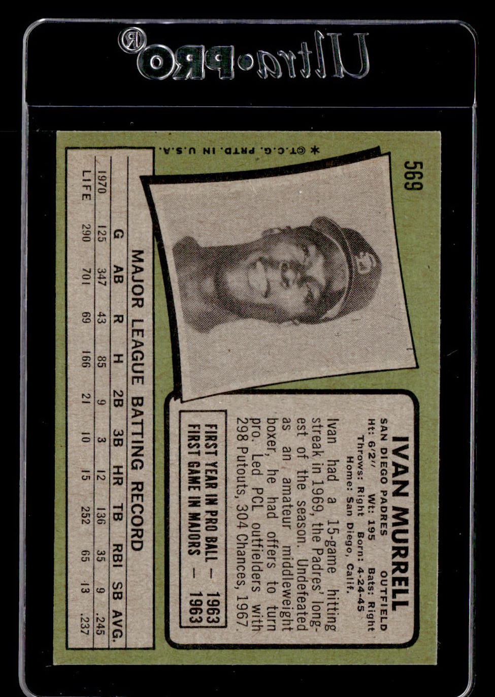 1971 Topps #569 Ivan Murrell EX