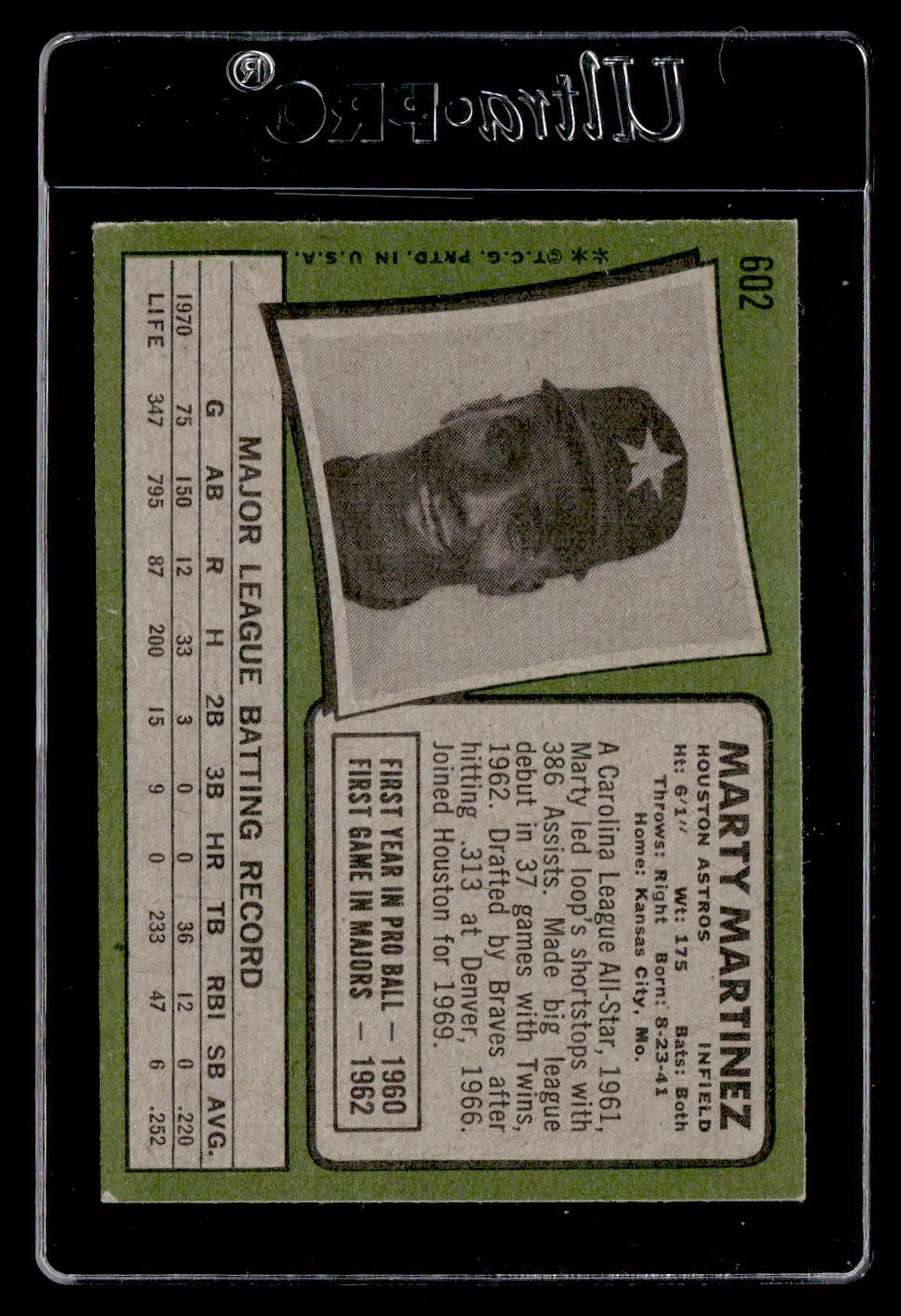 1971 Topps #602 Marty Martinez EX