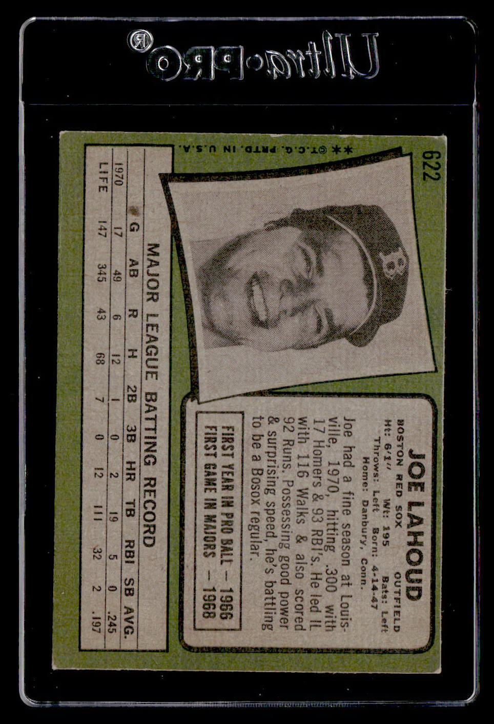 1971 Topps #622 Joe Lahoud EX