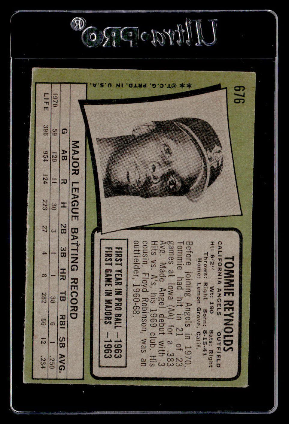1971 Topps #676 Tommie Reynolds EX Hi #