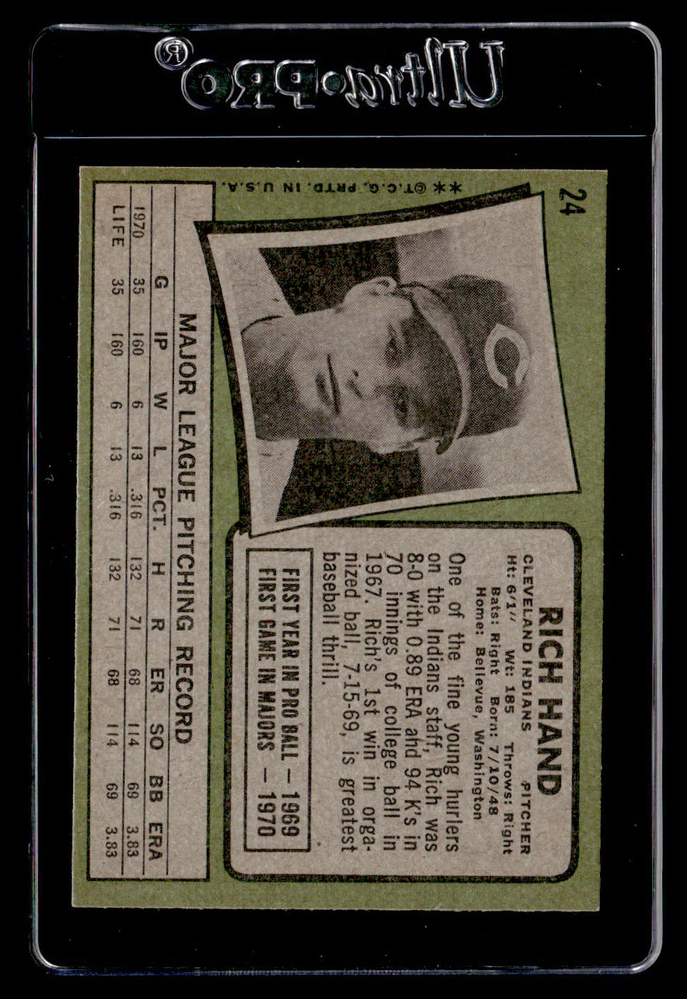 1971 Topps #24 Rich Hand EXMT