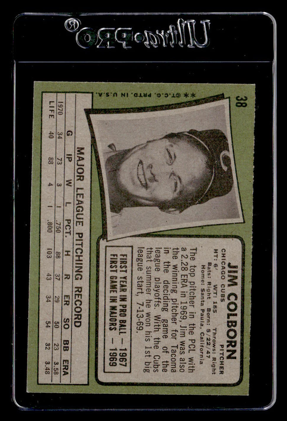1971 Topps #38 Jim Colborn EXMT