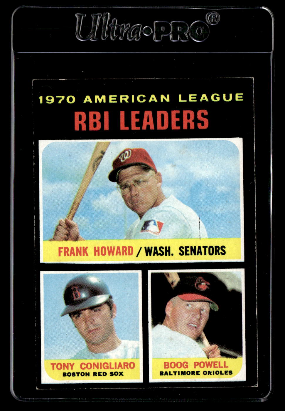 1971 Topps #63 AL RBI Leaders (Frank Howard/Tony Conigliaro/Boo EXMT