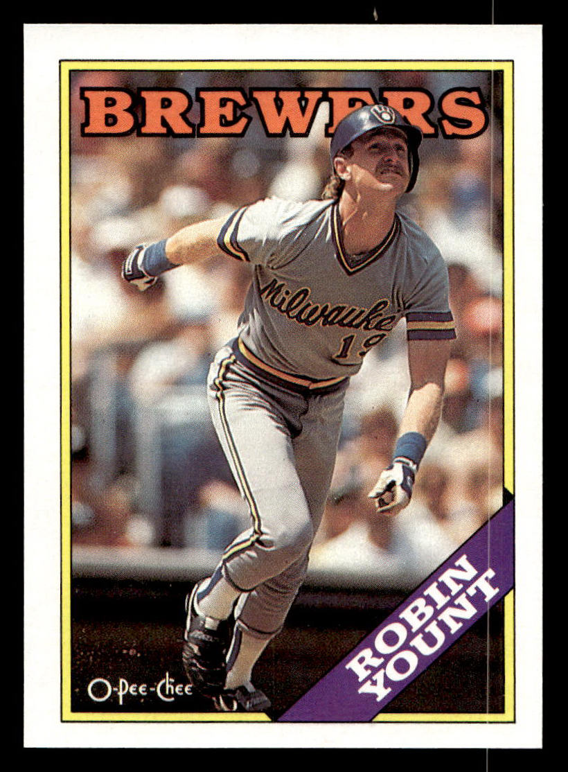 1988 O-Pee-Chee #165 Robin Yount BLANK BACK!!!