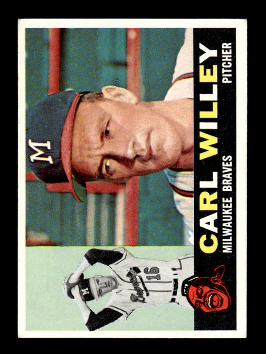 1960 Topps #107 Carl Willey - Milwaukee Braves EX