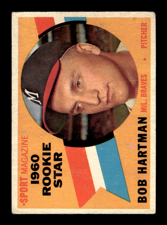 1960 Topps #129 Bob Hartman - Milwaukee Braves EX