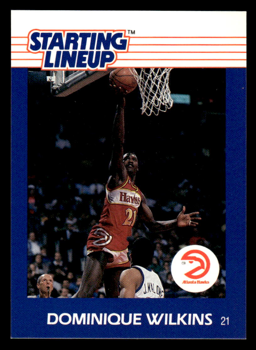 1988 Kenner Starting Lineup Card Dominique Wilkins Atlanta Hawks
