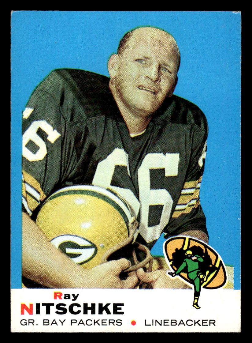 1969 TOPPS #55 RAY NITSCHKE PACKERS HOF NMT