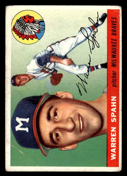 1955 Topps #31 Warren Spahn VG-VGEX