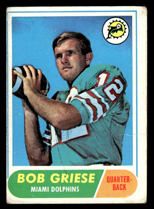 1968 Topps Bob Griese #196 RC Miami Dolphins HOF F/G