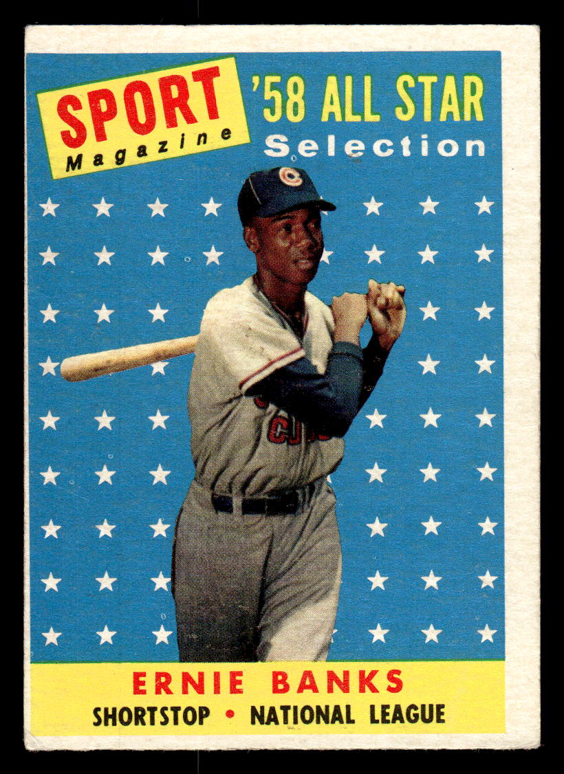1958 TOPPS #482 Ernie Banks All Star EX