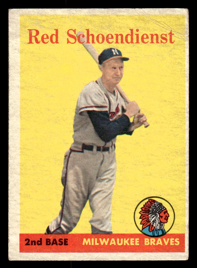 1958 Topps #190 Red Schoendienst VG-VGEX