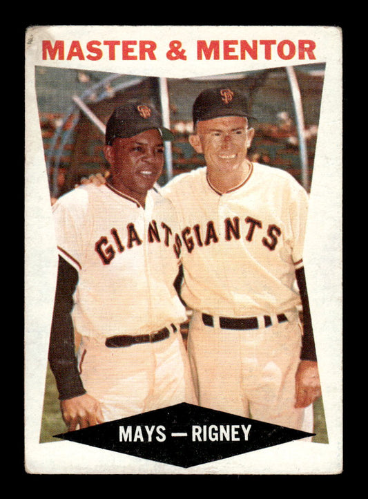 1960 Topps #7 Master & Mentor Willie Mays / Bill Rigney VG