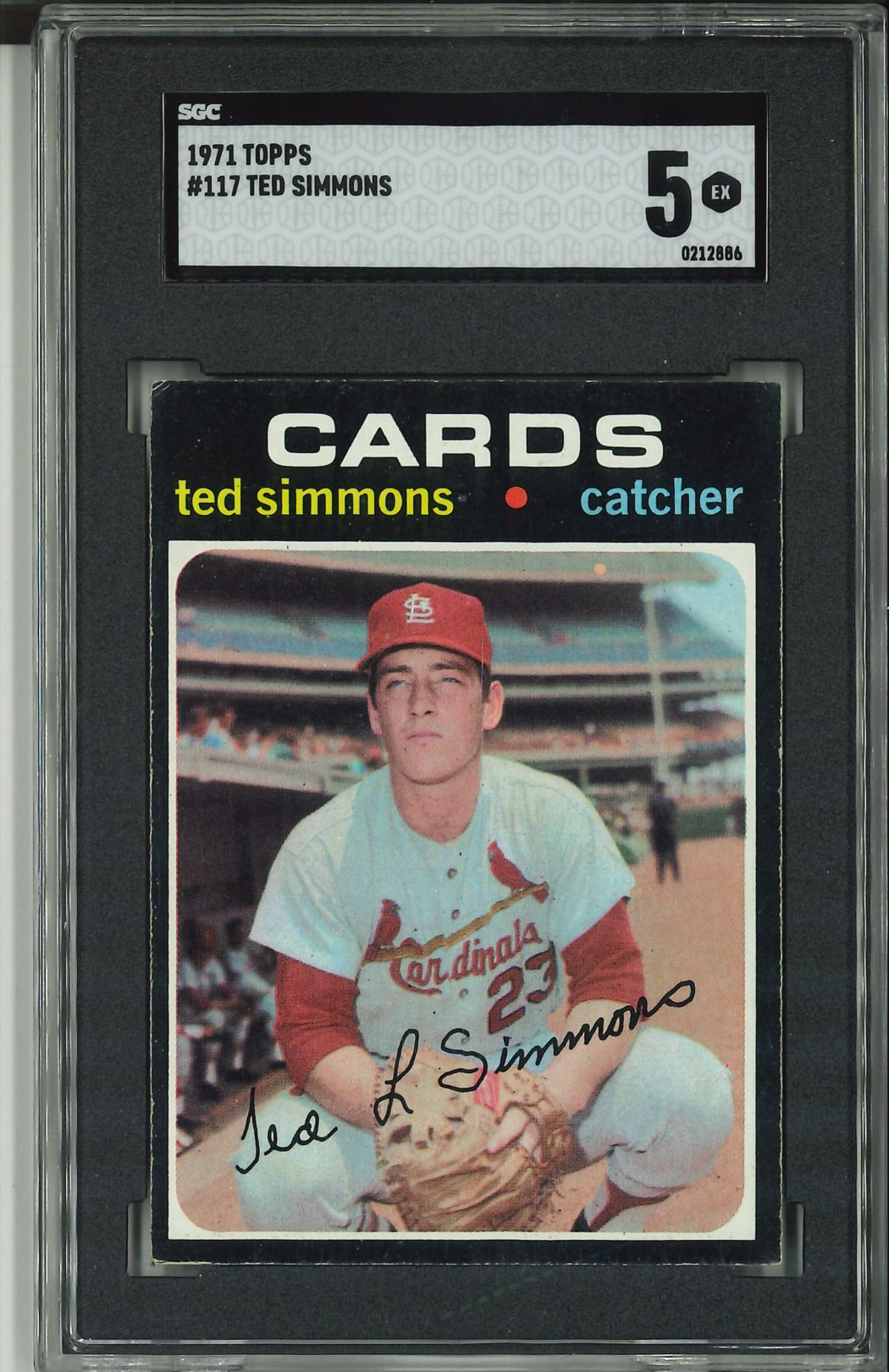 1971 Topps #117 Ted Simmons SGC 5
