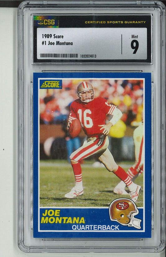1989 Score #1 Joe Montana CSG 9