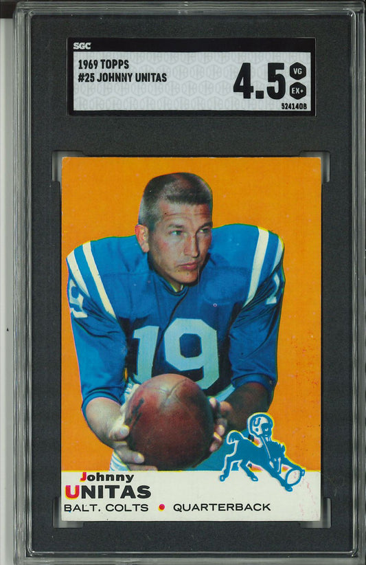1969 Topps #25 Johnny Unitas SGC 4.5