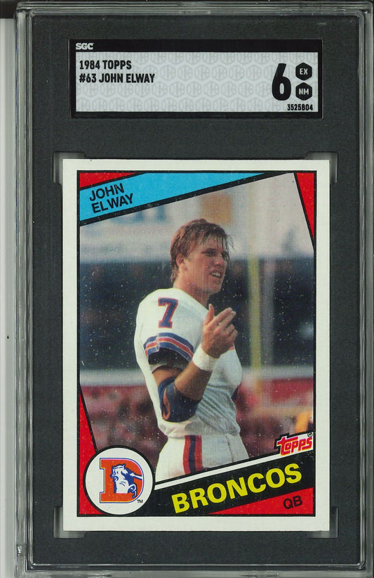 1984 Topps #63 John Elway SGC 6