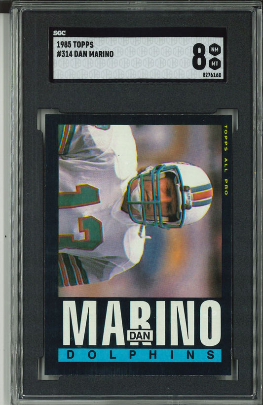 1985 Topps #314 Dan Marino SGC 8