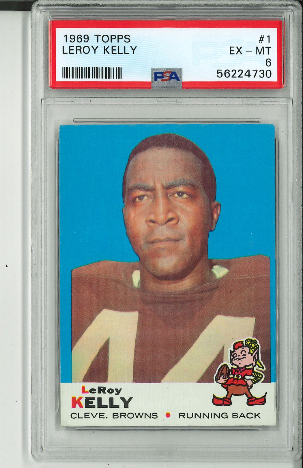 1969 Topps #1 Leroy Kelly PSA 6