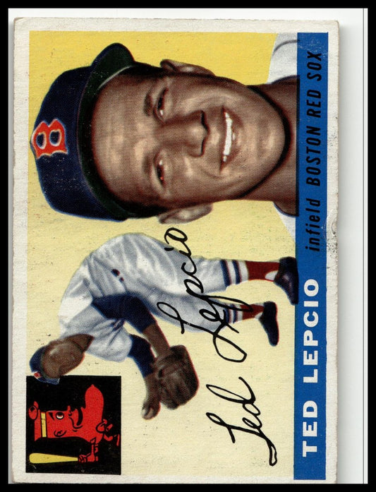 1955 Topps #128 Ted Lepcio Very Good