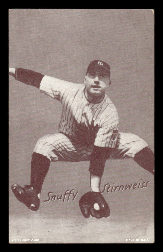 1947-66 EXHIBIT CARD SNUFFY STIRNWEISS NEW YORK YANKEES