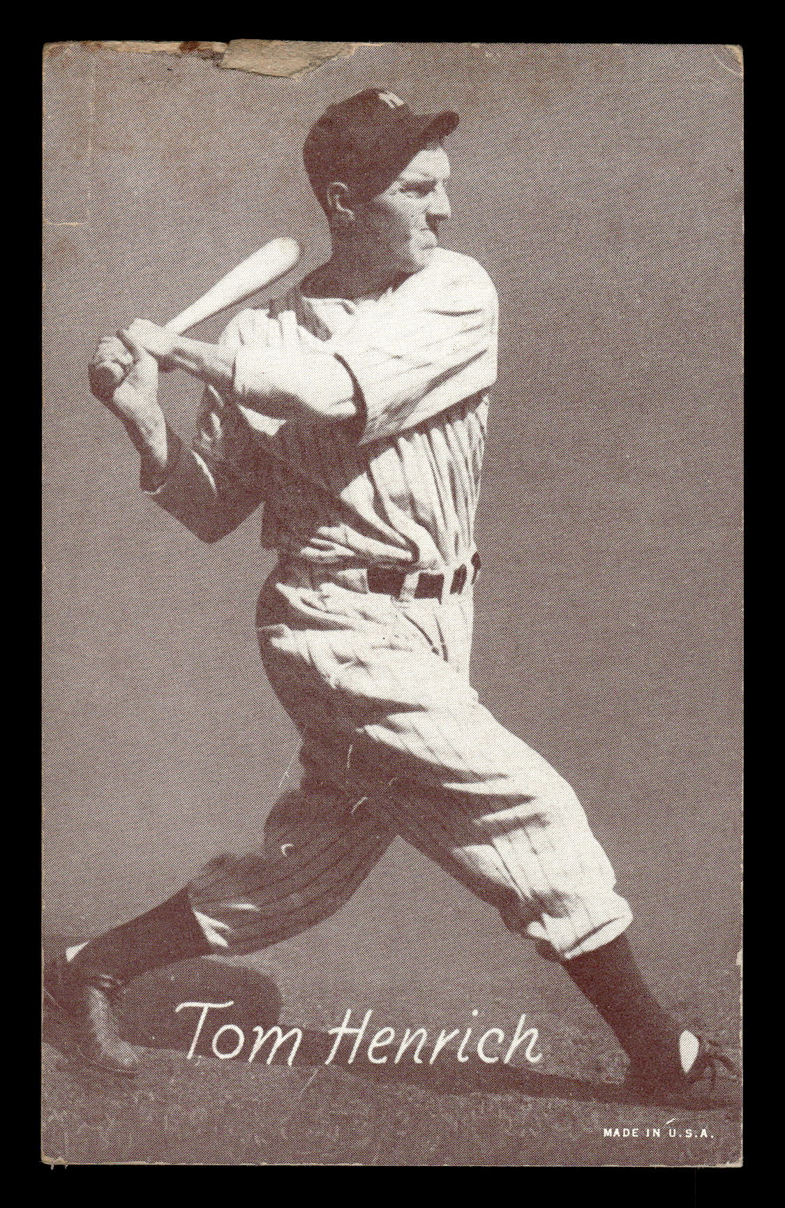 1947-66 Exhibits (W461) #NNO Tommy Henrich Poor HOF-10001599