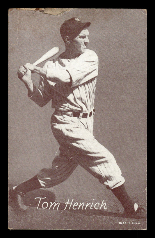 1947-66 Exhibits (W461) #NNO Tommy Henrich Poor HOF-10001599