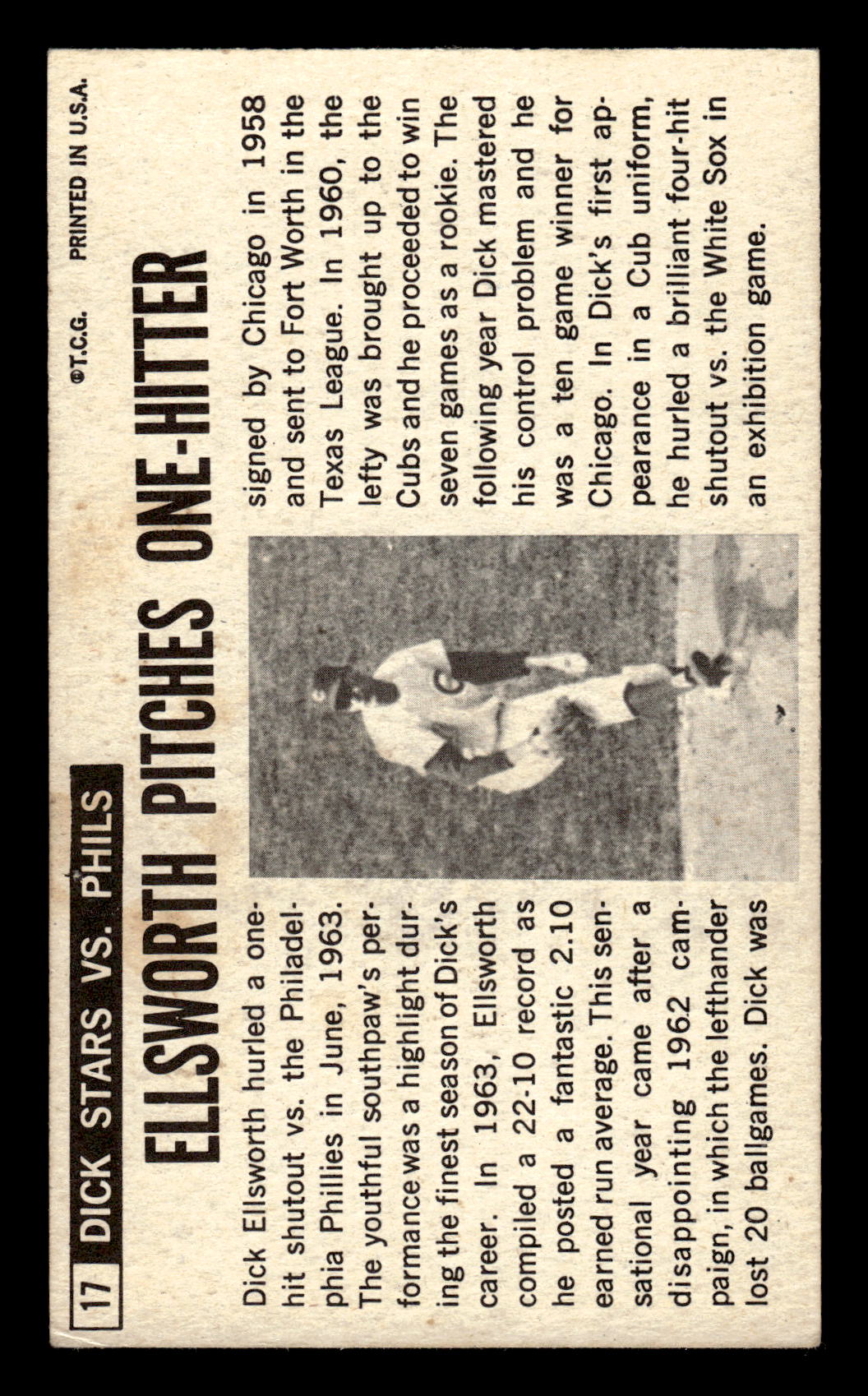 1964 Topps Giants #17 Dick Ellsworth Excellent HOF-10001614
