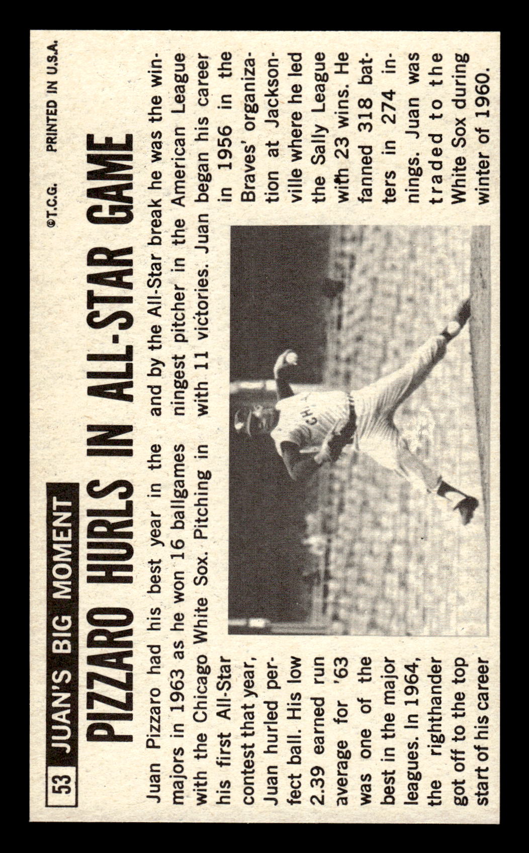 1964 Topps Giants #53 Juan Pizarro Excellent HOF-10001632