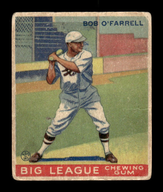 1933 World Wide Gum (V353) #34 Bob O'Farrell Poor HOF-10001737