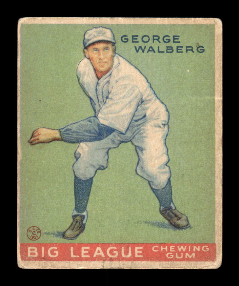 1933 World Wide Gum (V353) #76 George Walberg Poor HOF-10001750