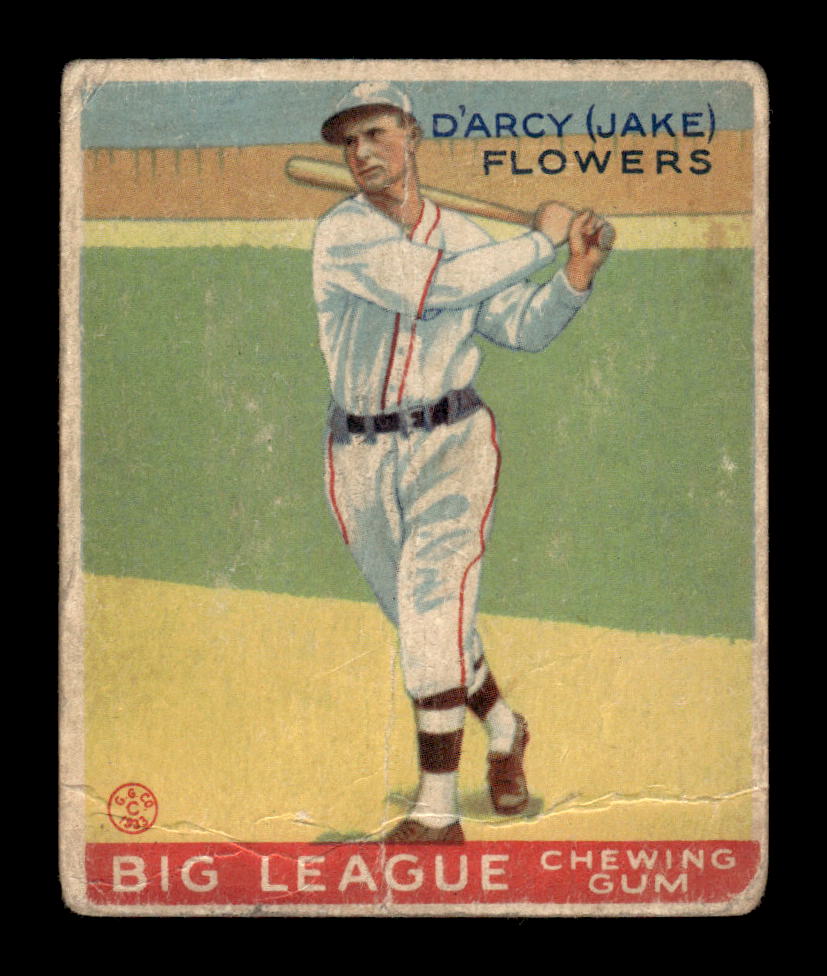1933 World Wide Gum (V353) #81 D'Arcy "Jake" Flowers Poor HOF-10001753