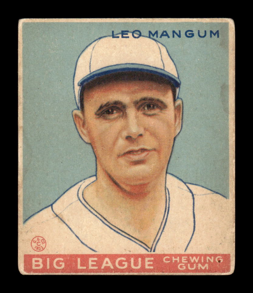 1933 World Wide Gum (V353) #92 Leo Mangum Poor HOF-10001759